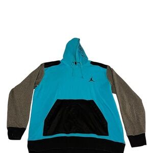 Jordan Mens Flight Hoodie - Teal and Black Size XL